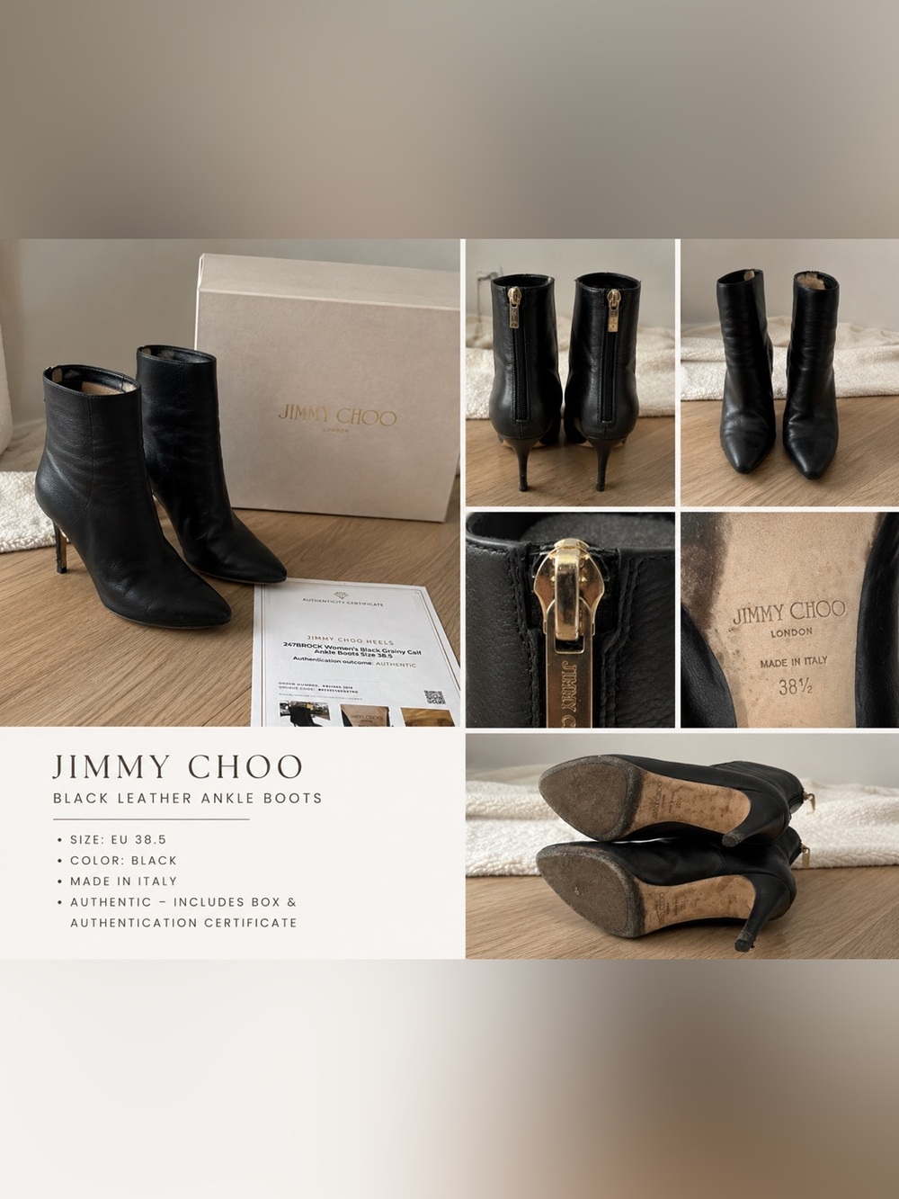 Jimmy Choo booties 38.5